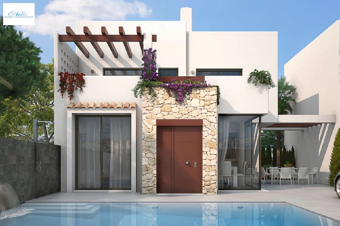 villa en Los Belones(Murcia) en vente, construit 146 m², estado nuevo, aire acondicionado, terrain 430 m², 3 chambre, 3 salle de bains, piscina, ref.: HA-LBN-110-E02-2