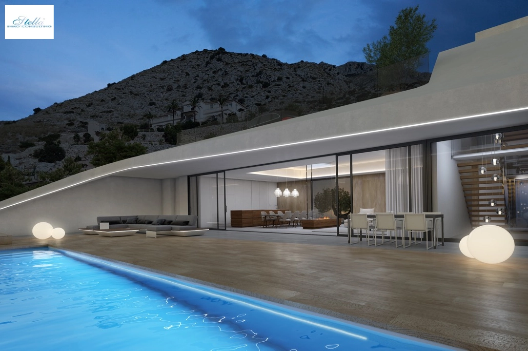 villa en Altea(Paradiso) en vente, construit 330 m², ano de construccion 2018, aire acondicionado, terrain 1000 m², 4 chambre, 4 salle de bains, piscina, ref.: CA-H-1070-AMB-1