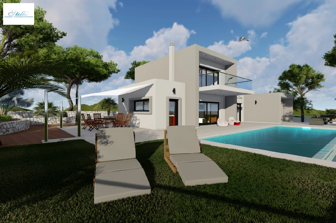 villa en Benissa(Fustera) en vente, construit 160 m², aire acondicionado, terrain 1000 m², 3 chambre, 2 salle de bains, piscina, ref.: BP-3092BEN-3