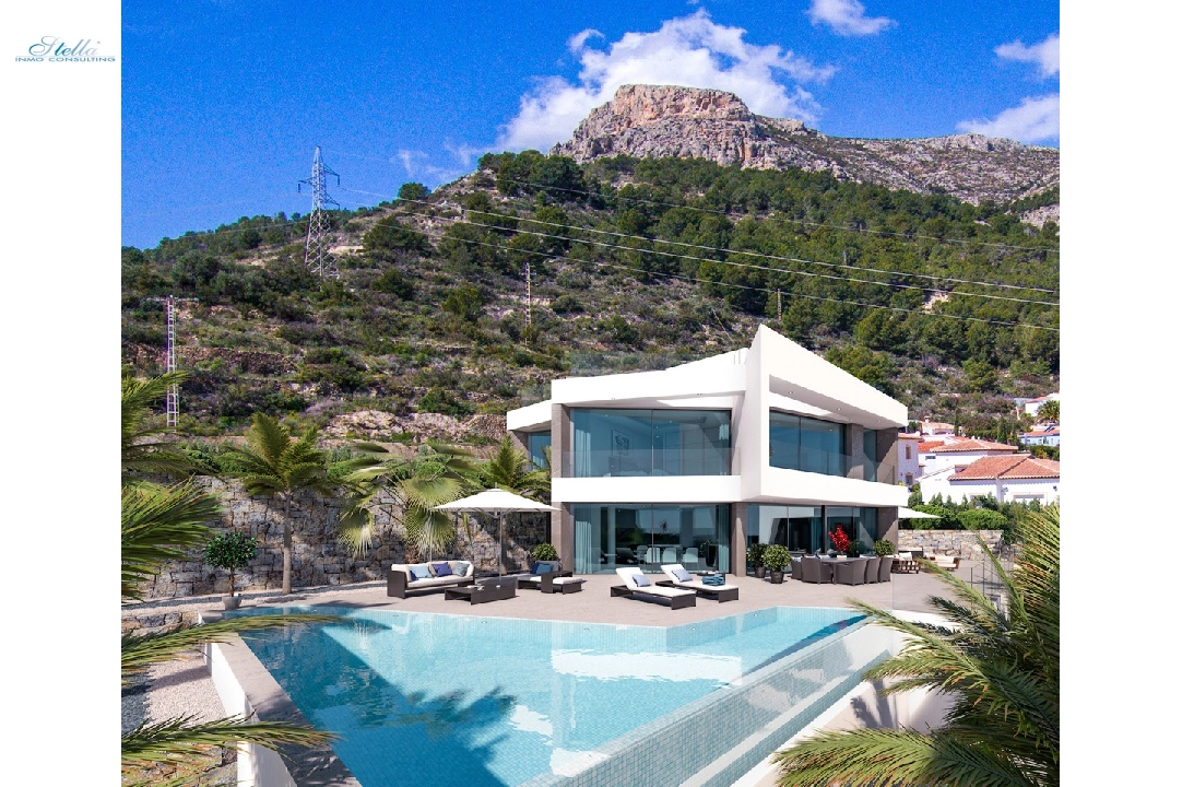 villa en Calpe en vente, construit 410 m², aire acondicionado, terrain 675 m², 4 chambre, 4 salle de bains, piscina, ref.: CA-H-1371-AMB-9