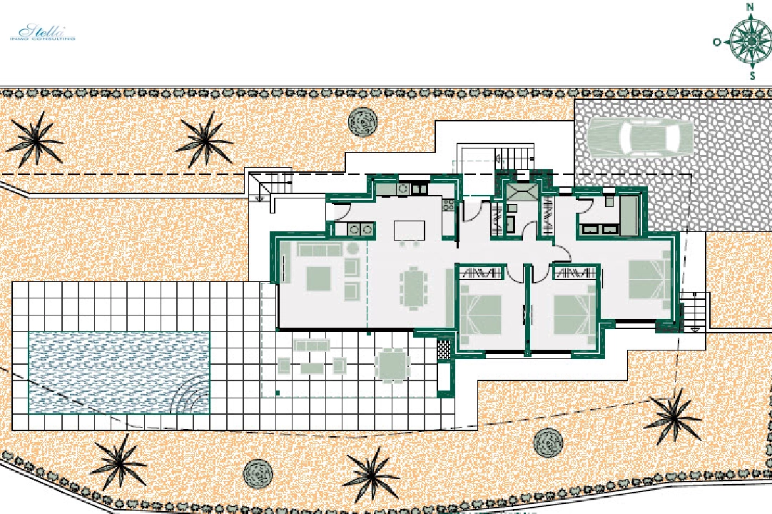 villa en Benissa(Fanadix) en vente, construit 297 m², aire acondicionado, terrain 800 m², 3 chambre, 2 salle de bains, ref.: BP-3380BEN-4