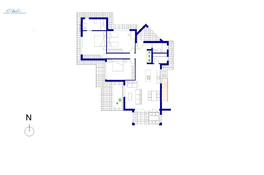 villa en Calpe(Magraner) en vente, construit 164 m², aire acondicionado, terrain 1001 m², 3 chambre, 2 salle de bains, ref.: BP-6247CAL-8