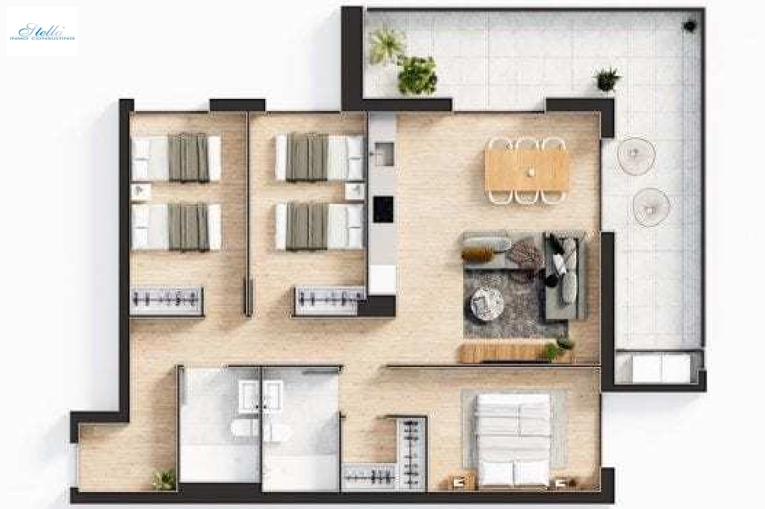 appartement en Javea en vente, construit 93 m², ano de construccion 2021, + KLIMA, aire acondicionado, 3 chambre, 2 salle de bains, piscina, ref.: UH-UHM1898-D-22