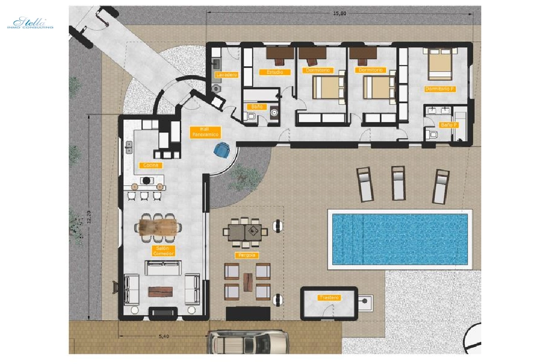 villa en Polop(Alfaz del Pi) en vente, construit 436 m², terrain 800 m², 3 chambre, 2 salle de bains, ref.: BP-3431ALF-30