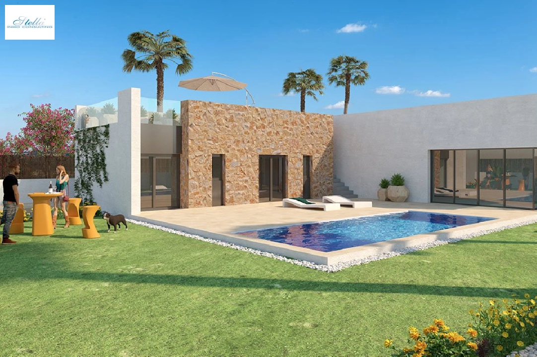 villa en Algorfa en vente, construit 211 m², estado nuevo, terrain 334 m², 3 chambre, 2 salle de bains, piscina, ref.: HA-ARN-106-E01-1