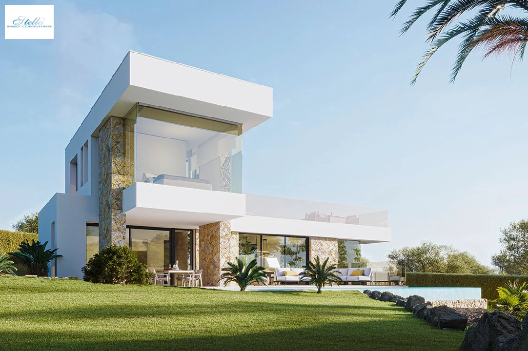 villa en Orihuela Costa en vente, construit 377 m², estado nuevo, aire acondicionado, terrain 1106 m², 3 chambre, 2 salle de bains, piscina, ref.: HA-OCN-144-E01-1