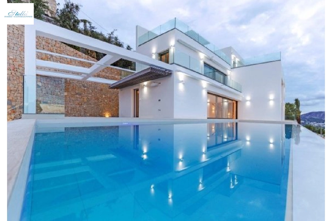 villa en Moraira en vente, construit 470 m², aire acondicionado, terrain 836 m², 5 chambre, 4 salle de bains, piscina, ref.: BS-3974695-1