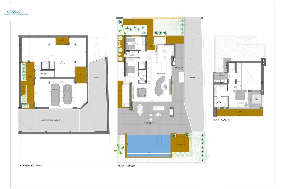 villa en Algorfa en vente, construit 399 m², estado nuevo, + fussboden, aire acondicionado, terrain 469 m², 3 chambre, 3 salle de bains, piscina, ref.: HA-ARN-111-E02-11