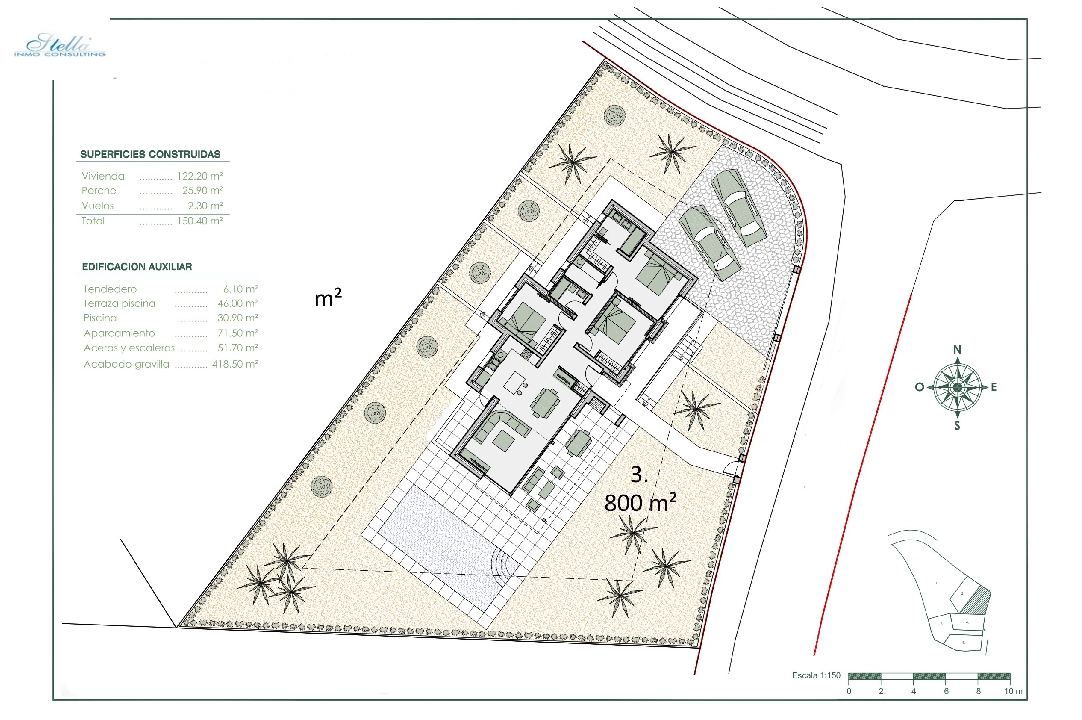 villa en Benissa en vente, construit 150 m², ano de construccion 2022, aire acondicionado, terrain 800 m², 3 chambre, 2 salle de bains, piscina, ref.: BI-BE.H-863-4