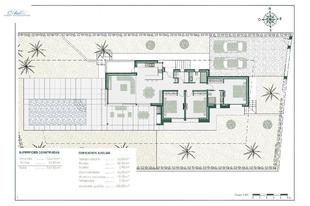 villa en Benissa en vente, construit 147 m², ano de construccion 2022, aire acondicionado, terrain 800 m², 3 chambre, 2 salle de bains, piscina, ref.: BI-BE.H-864-3