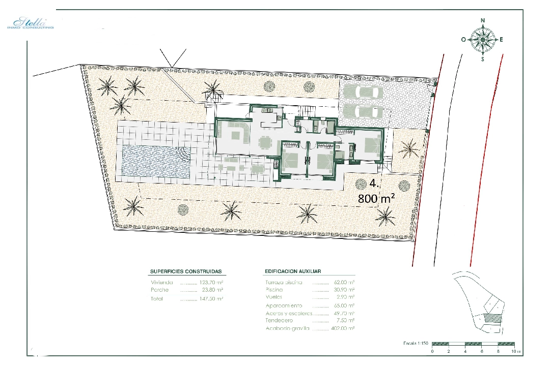 villa en Benissa en vente, construit 147 m², ano de construccion 2022, aire acondicionado, terrain 800 m², 3 chambre, 2 salle de bains, piscina, ref.: BI-BE.H-864-4