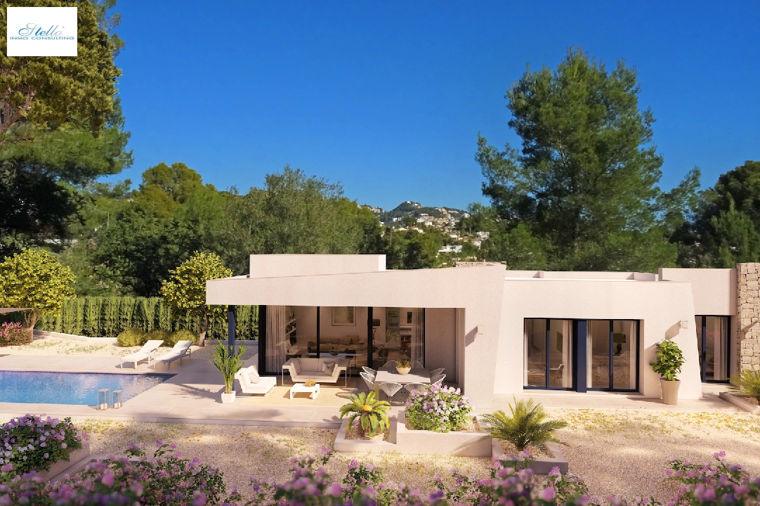 villa en Benissa en vente, construit 153 m², ano de construccion 2022, aire acondicionado, terrain 800 m², 3 chambre, 2 salle de bains, piscina, ref.: BI-BE.H-866-1