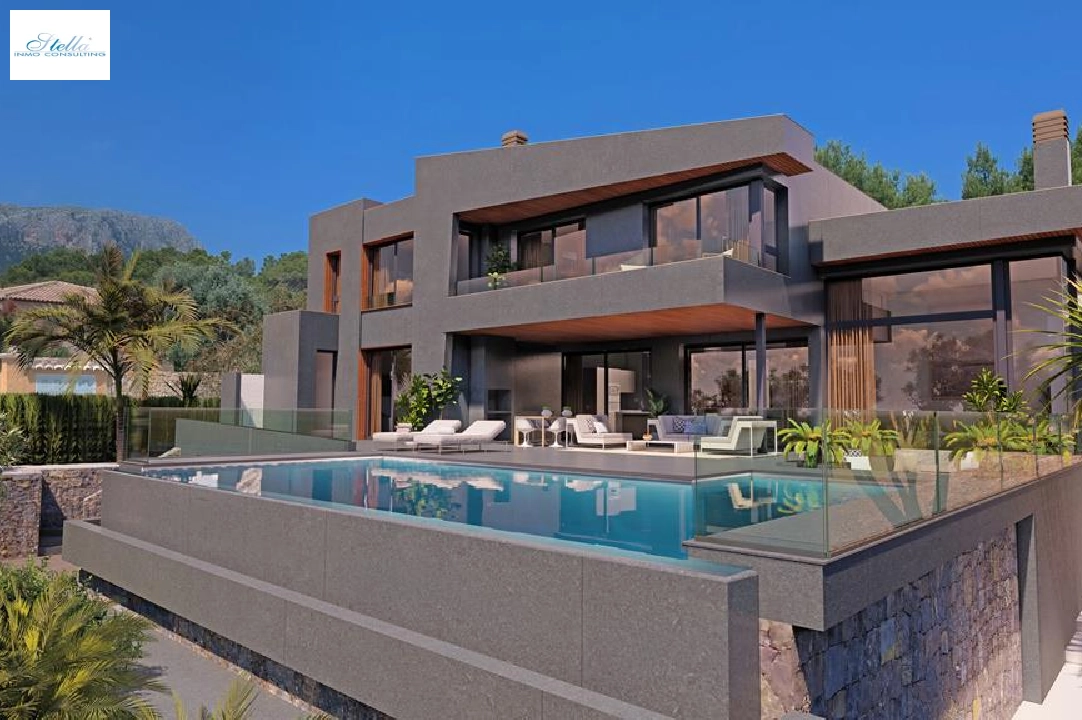 villa en Calpe en vente, construit 345 m², ano de construccion 2022, aire acondicionado, terrain 1600 m², 4 chambre, 4 salle de bains, piscina, ref.: BI-CA.H-424-1