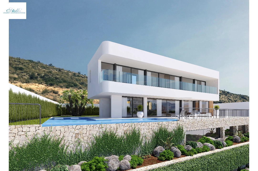 villa en Finestrat en vente, construit 346 m², ano de construccion 2019, + calefaccion suelo, aire acondicionado, terrain 743 m², 5 chambre, 6 salle de bains, piscina, ref.: NL-NLD1113-1