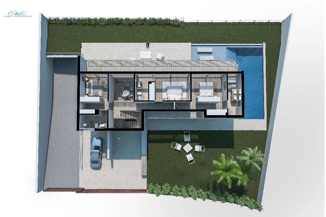 villa en Finestrat en vente, construit 346 m², ano de construccion 2019, + calefaccion suelo, aire acondicionado, terrain 743 m², 5 chambre, 6 salle de bains, piscina, ref.: NL-NLD1113-10