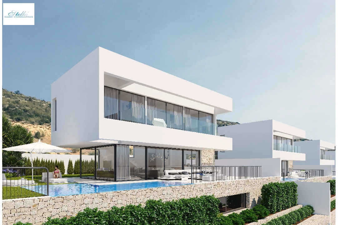 villa en Finestrat en vente, construit 207 m², ano de construccion 2019, + calefaccion suelo, aire acondicionado, terrain 561 m², 3 chambre, 3 salle de bains, piscina, ref.: NL-NLD1114-1