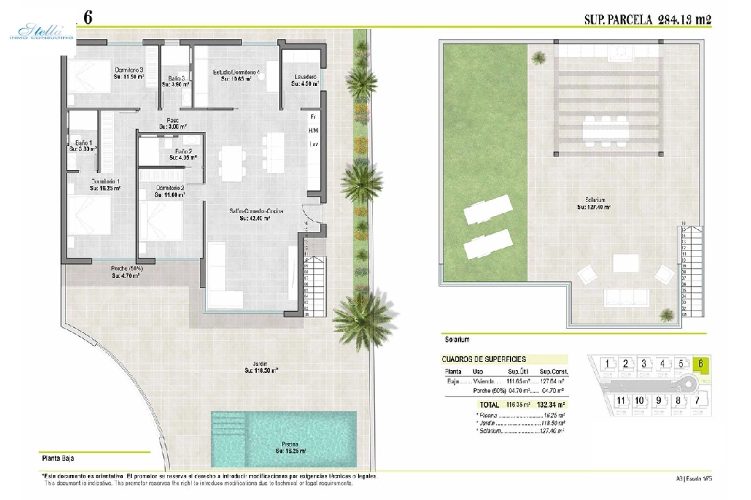 villa en Alhama de Murcia en vente, construit 260 m², estado nuevo, terrain 284 m², 4 chambre, 3 salle de bains, piscina, ref.: HA-AHN-111-E03-7