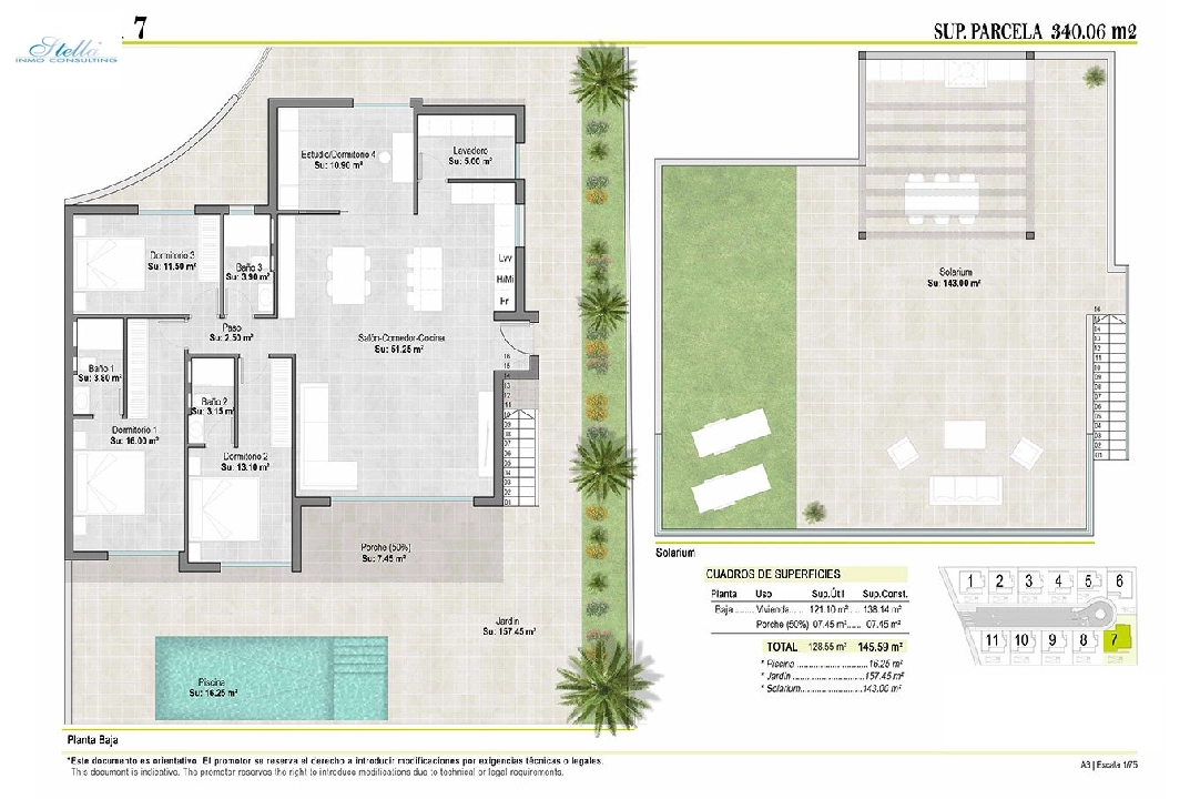 villa en Alhama de Murcia en vente, construit 260 m², estado nuevo, terrain 284 m², 4 chambre, 3 salle de bains, piscina, ref.: HA-AHN-111-E03-8