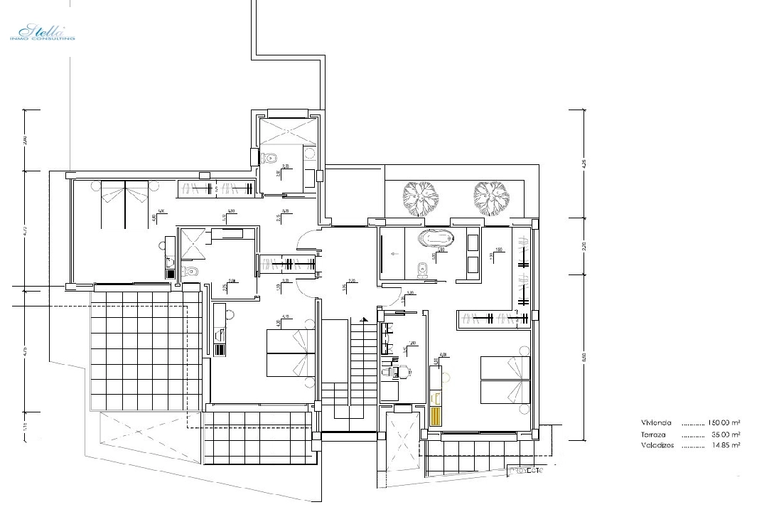 villa en Calpe en vente, construit 336 m², aire acondicionado, terrain 1783 m², 4 chambre, 4 salle de bains, piscina, ref.: CA-H-1538-AMB-8