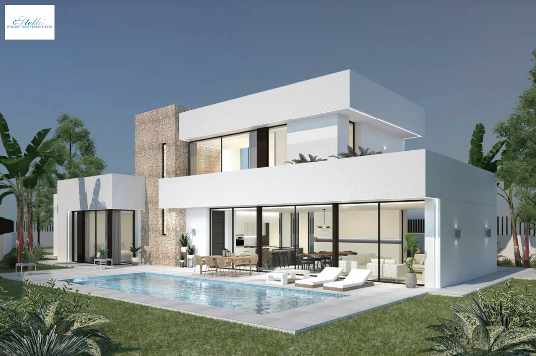 villa en Moraira(Pla del Mar) en vente, construit 280 m², ano de construccion 2023, aire acondicionado, terrain 817 m², 3 chambre, 3 salle de bains, piscina, ref.: BI-MT.H-768-1