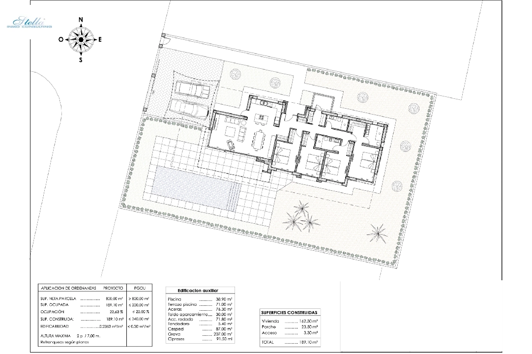 villa en Calpe en vente, construit 192 m², aire acondicionado, terrain 800 m², 4 chambre, 3 salle de bains, piscina, ref.: BI-CA.H-442-3