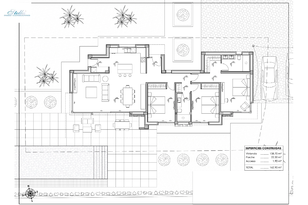 villa en Calpe en vente, construit 166 m², aire acondicionado, terrain 800 m², 3 chambre, 2 salle de bains, piscina, ref.: BI-CA.H-443-4