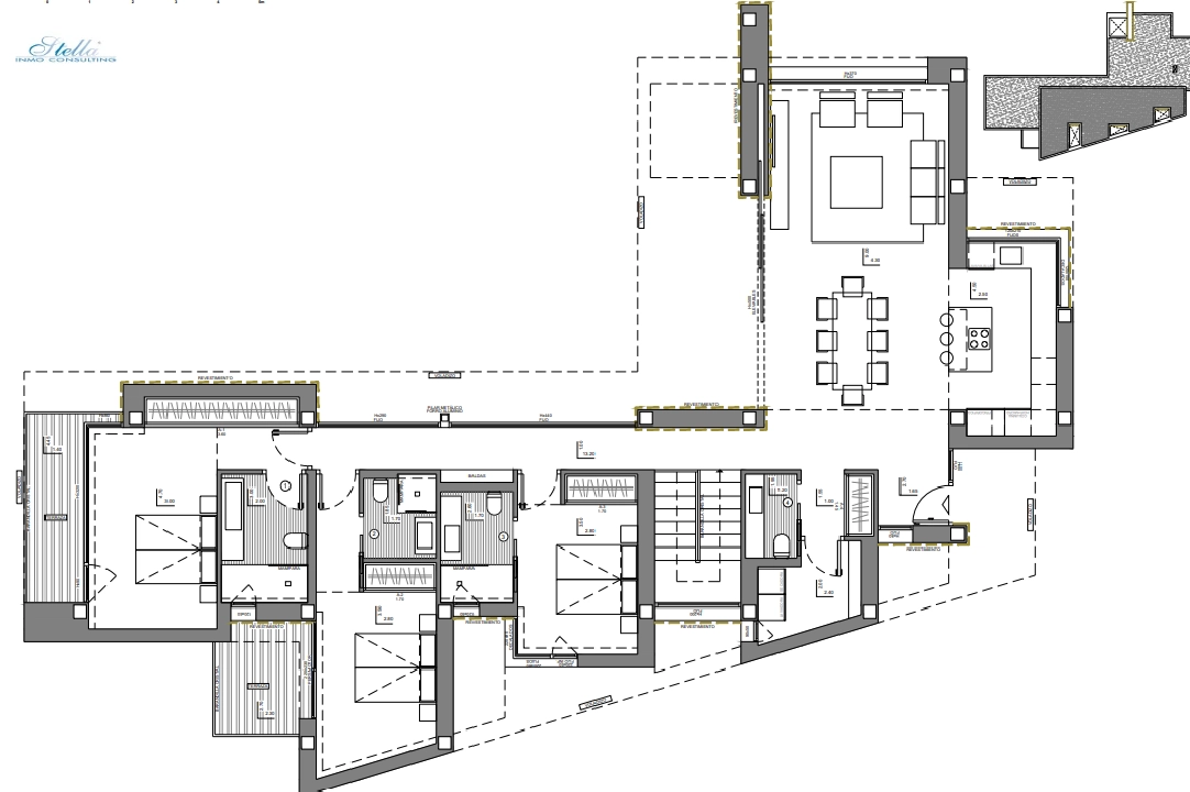 villa en Benitachell(Cumbre del Sol) en vente, construit 615 m², aire acondicionado, terrain 951 m², 3 chambre, 4 salle de bains, ref.: BP-4178BELL-12