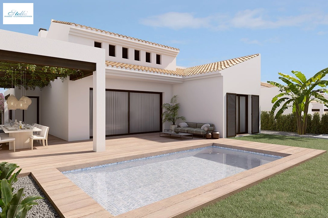 villa en Algorfa en vente, construit 205 m², estado nuevo, aire acondicionado, terrain 437 m², 3 chambre, 2 salle de bains, piscina, ref.: HA-ARN-112-E02-1