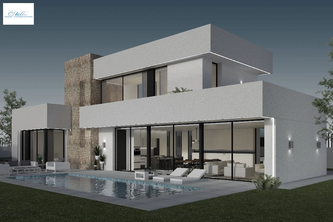 villa en Moraira en vente, construit 280 m², aire acondicionado, terrain 817 m², 3 chambre, 3 salle de bains, piscina, ref.: CA-H-1568-AMBI-1