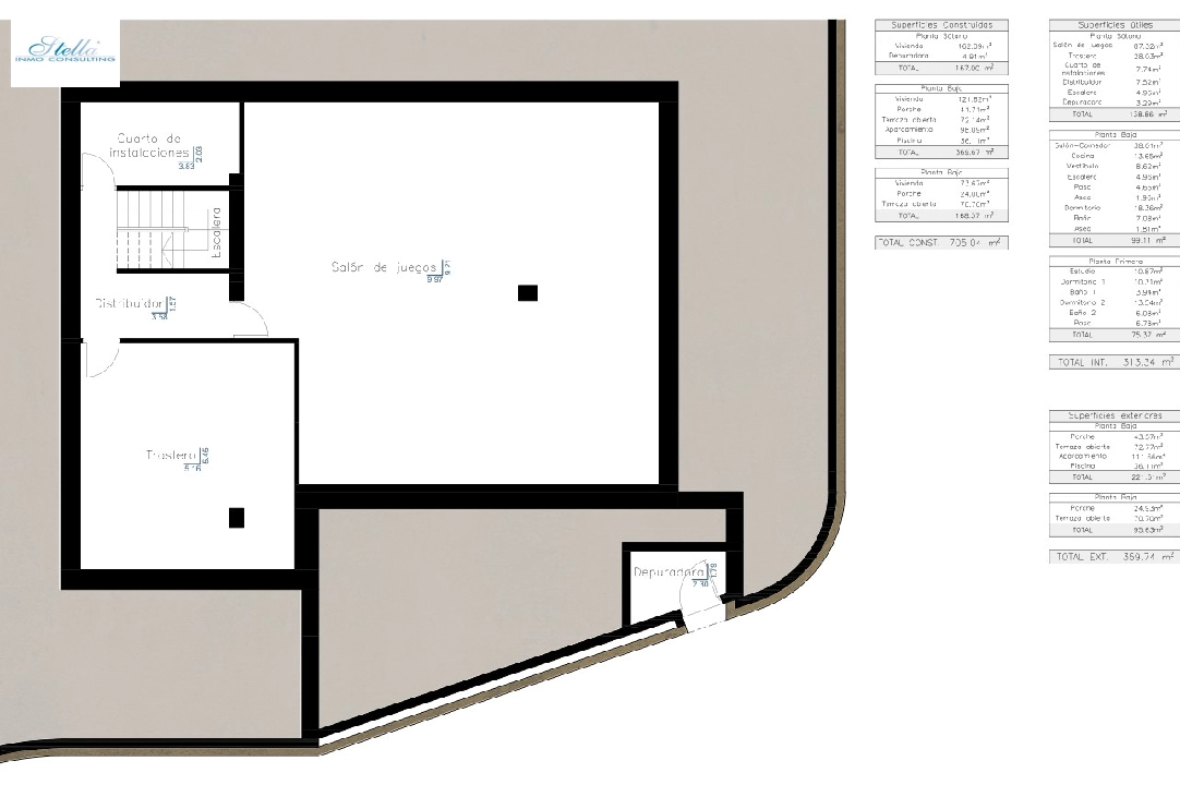 villa en Benissa(La Fustera) en vente, construit 705 m², terrain 1040 m², 4 chambre, 3 salle de bains, ref.: BP-3577BEN-20