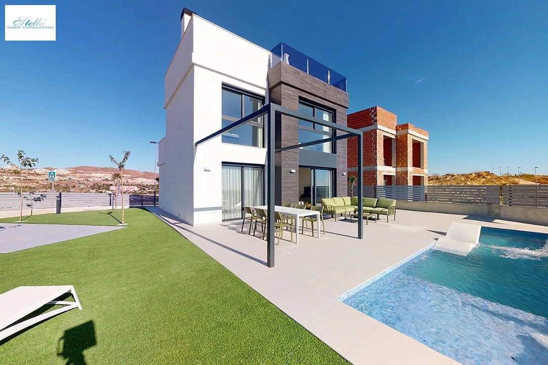 villa en Muchamiel en vente, construit 169 m², estado nuevo, terrain 388 m², 3 chambre, 3 salle de bains, piscina, ref.: HA-MMN-100-E01-1