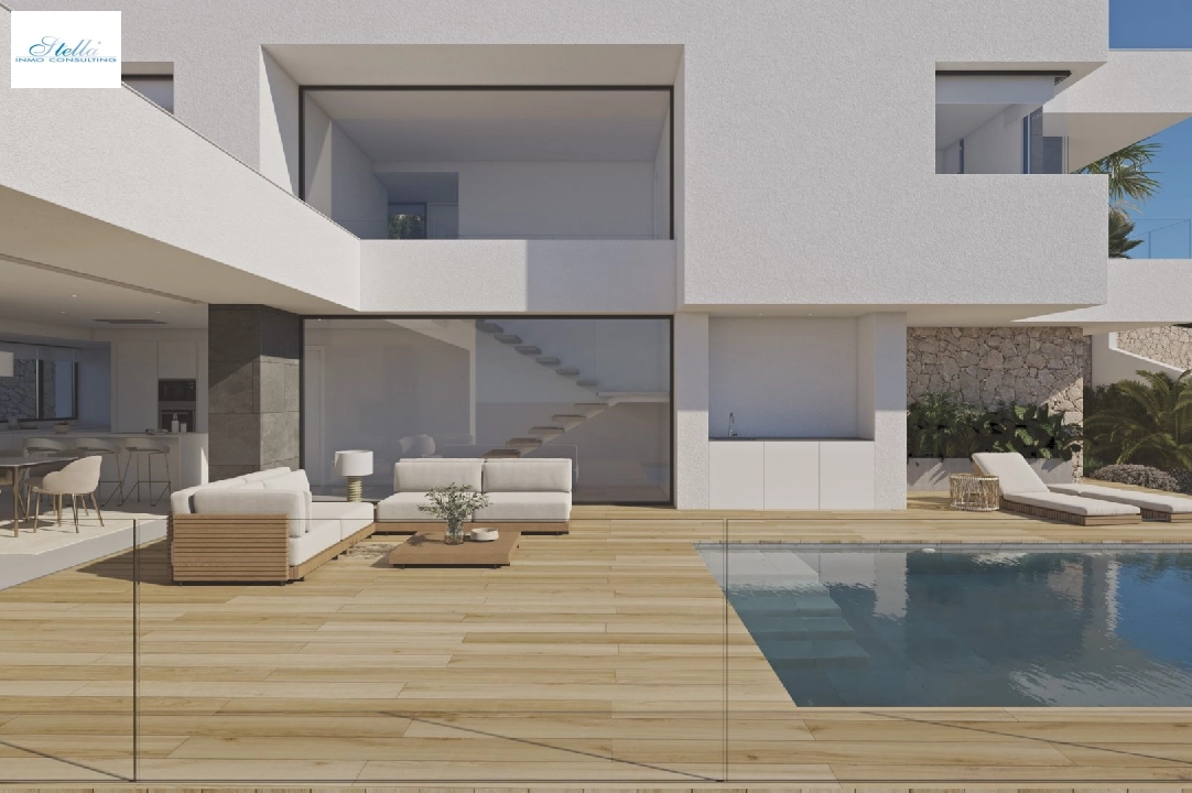 villa en Cumbre del Sol(Residencial Plus Jazmines) en vente, construit 198 m², terrain 807 m², 3 chambre, 3 salle de bains, piscina, ref.: VA-AJ224-2