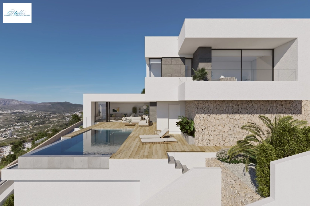 villa en Cumbre del Sol(Residencial Plus Jazmines) en vente, construit 198 m², terrain 807 m², 3 chambre, 3 salle de bains, piscina, ref.: VA-AJ224-4