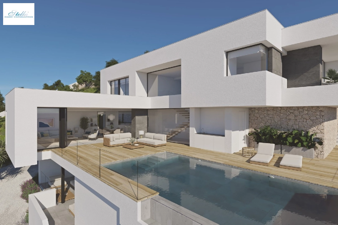 villa en Cumbre del Sol(Residencial Plus Jazmines) en vente, construit 198 m², terrain 807 m², 3 chambre, 3 salle de bains, piscina, ref.: VA-AJ224-7