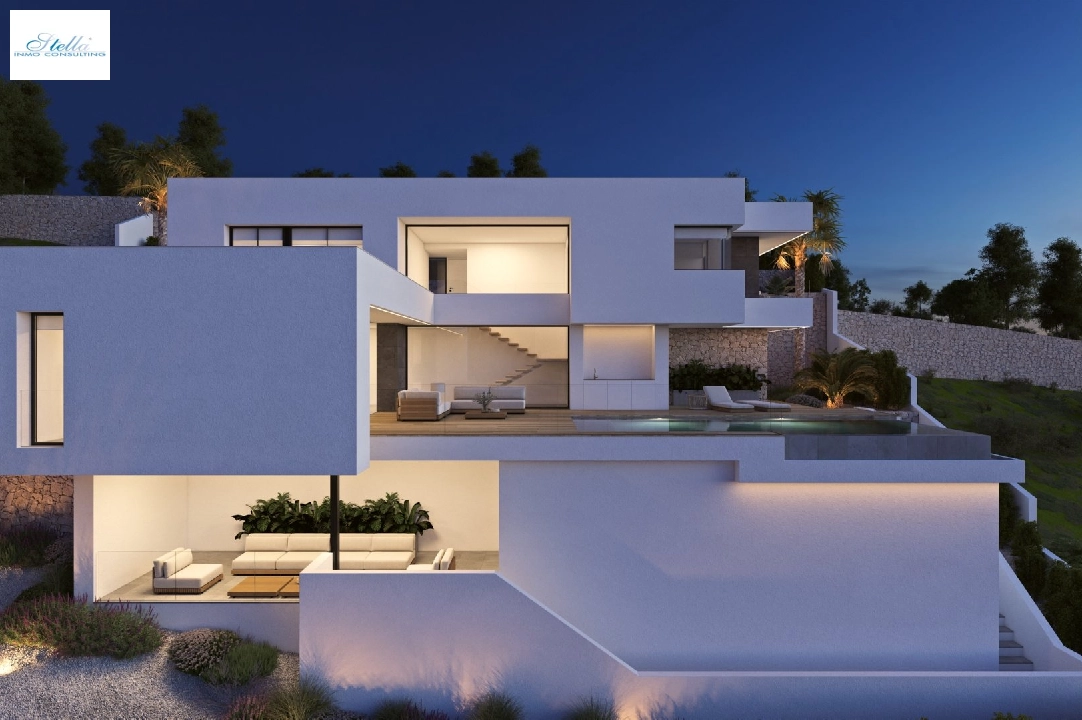 villa en Cumbre del Sol(Residencial Plus Jazmines) en vente, construit 198 m², terrain 807 m², 3 chambre, 3 salle de bains, piscina, ref.: VA-AJ224-8