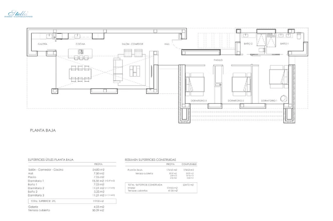 villa en Calpe(Estacion) en vente, construit 215 m², aire acondicionado, terrain 830 m², 3 chambre, 2 salle de bains, ref.: BP-3583CAL-5