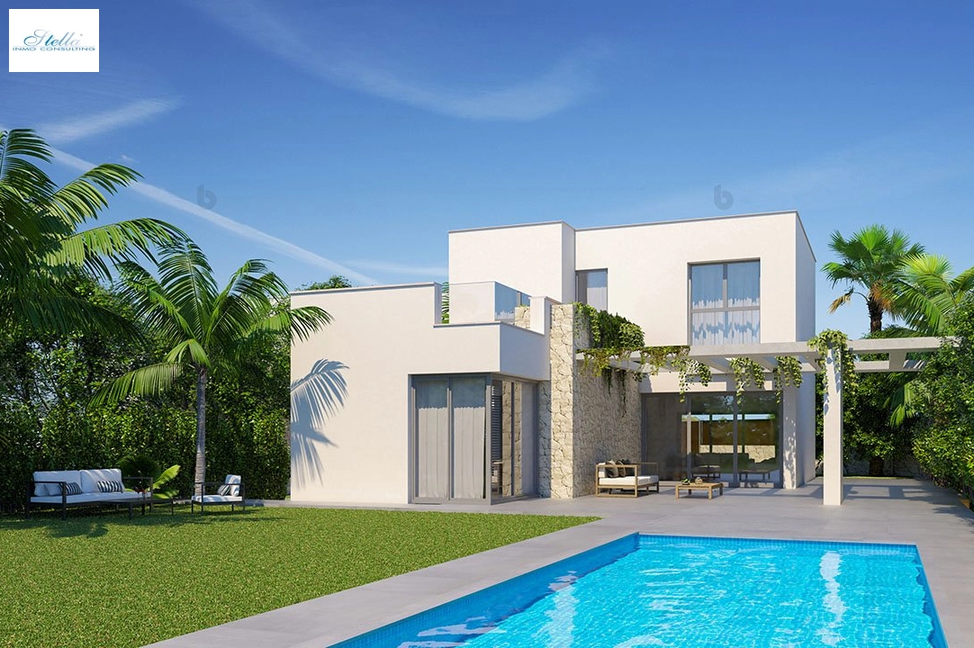 villa en Pilar de la Horadada en vente, construit 203 m², estado nuevo, terrain 453 m², 3 chambre, 3 salle de bains, piscina, ref.: HA-PIN-103-E01-1