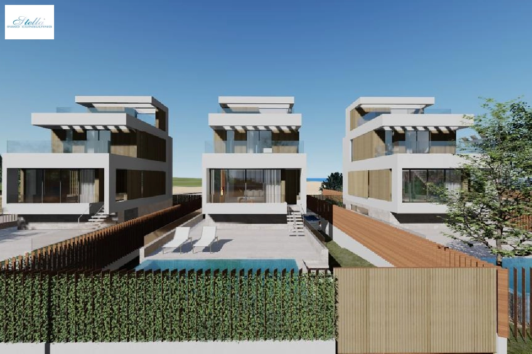 villa en Oliva en vente, construit 173 m², ano de construccion 2023, estado nuevo, + calefaccion suelo, aire acondicionado, terrain 350 m², 3 chambre, 4 salle de bains, piscina, ref.: AS-1623-25