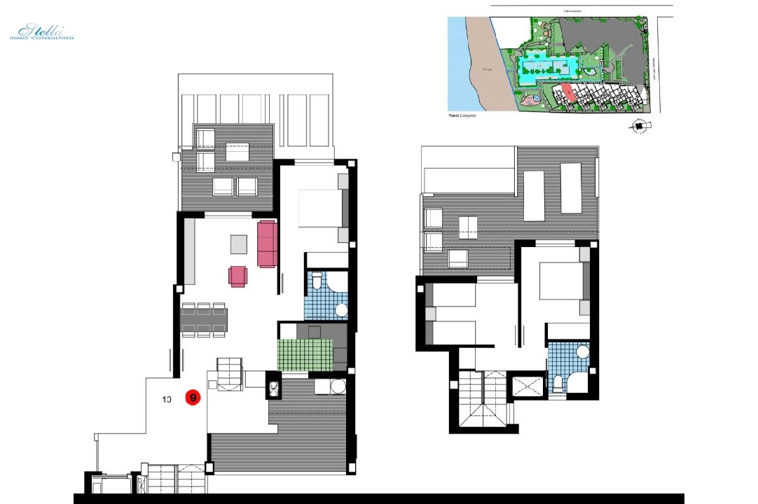 atico en Denia en vente, construit 98 m², ano de construccion 2023, estado como nuevo, + KLIMA, aire acondicionado, 3 chambre, 2 salle de bains, piscina, ref.: AS-1723-6