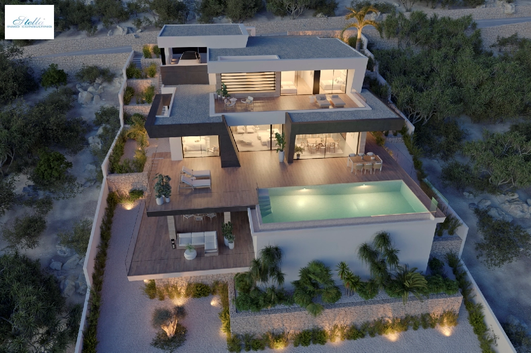 villa en Cumbre del Sol(Lirios Design) en vente, construit 212 m², terrain 861 m², 3 chambre, 4 salle de bains, piscina, ref.: VA-AL097-3