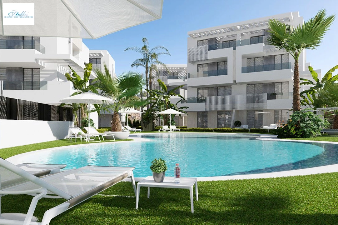 apartamento planta baja en Los Alcazares en vente, construit 128 m², estado nuevo, 3 chambre, 2 salle de bains, piscina, ref.: HA-LAN-401-A02-1