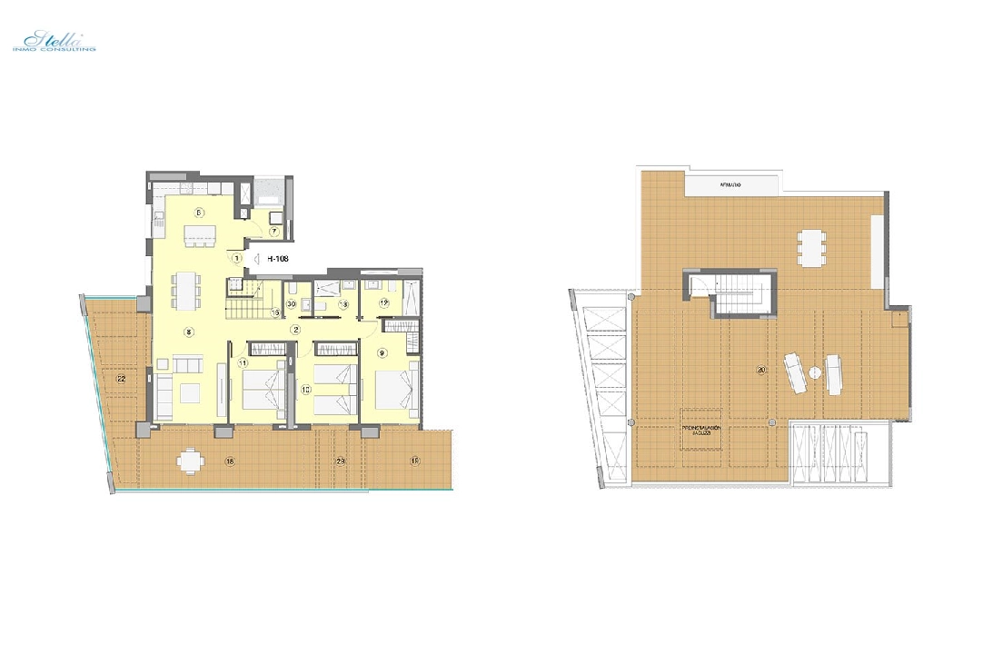 atico en Benidorm en vente, construit 347 m², estado nuevo, + fussboden, aire acondicionado, 3 chambre, 2 salle de bains, piscina, ref.: HA-BEN-112-A05-10