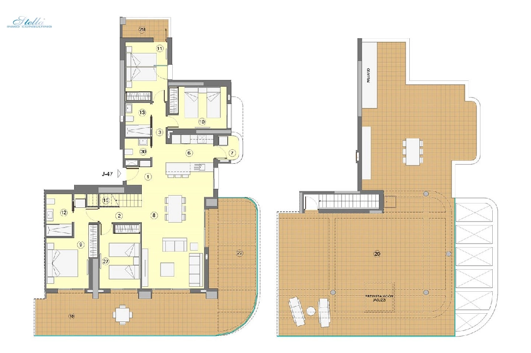 atico en Benidorm en vente, construit 373 m², estado nuevo, + fussboden, aire acondicionado, 4 chambre, 2 salle de bains, piscina, ref.: HA-BEN-112-A06-10