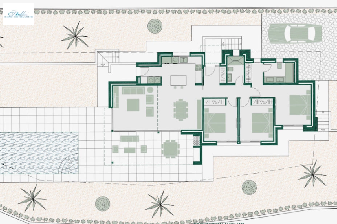 villa en Benissa en vente, construit 153 m², aire acondicionado, terrain 800 m², 3 chambre, 2 salle de bains, piscina, ref.: CA-H-1595-AMB-3