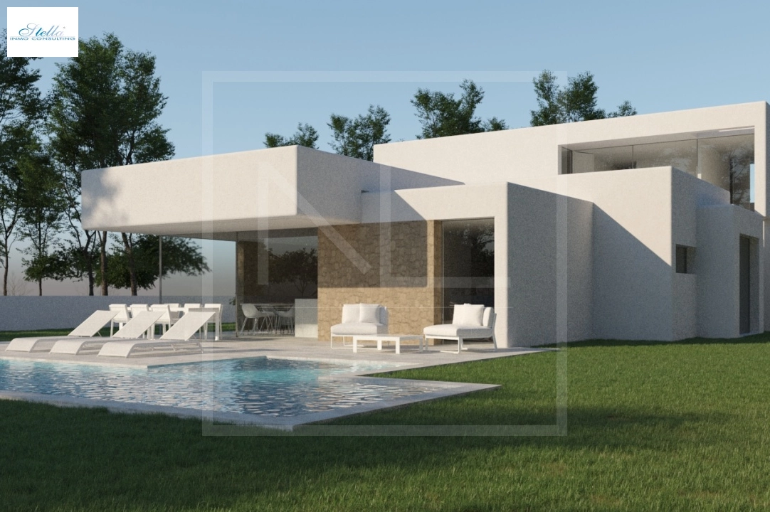 villa en Moraira en vente, construit 268 m², ano de construccion 2023, + calefaccion central, aire acondicionado, terrain 891 m², 4 chambre, 4 salle de bains, piscina, ref.: NL-NLD1448-1