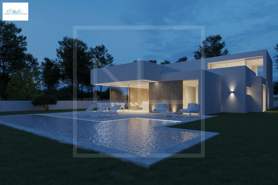 villa en Moraira en vente, construit 268 m², ano de construccion 2023, + calefaccion central, aire acondicionado, terrain 891 m², 4 chambre, 4 salle de bains, piscina, ref.: NL-NLD1448-17