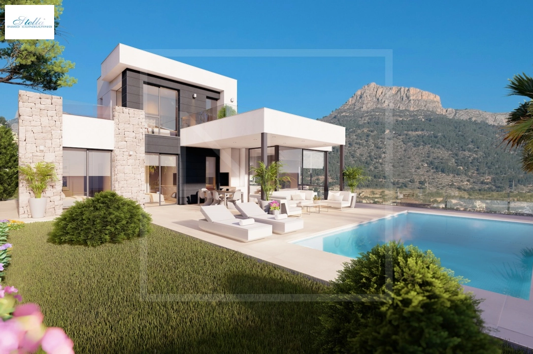 villa en Calpe en vente, construit 321 m², + calefaccion suelo, aire acondicionado, terrain 885 m², 4 chambre, 4 salle de bains, piscina, ref.: NL-NLD1451-1