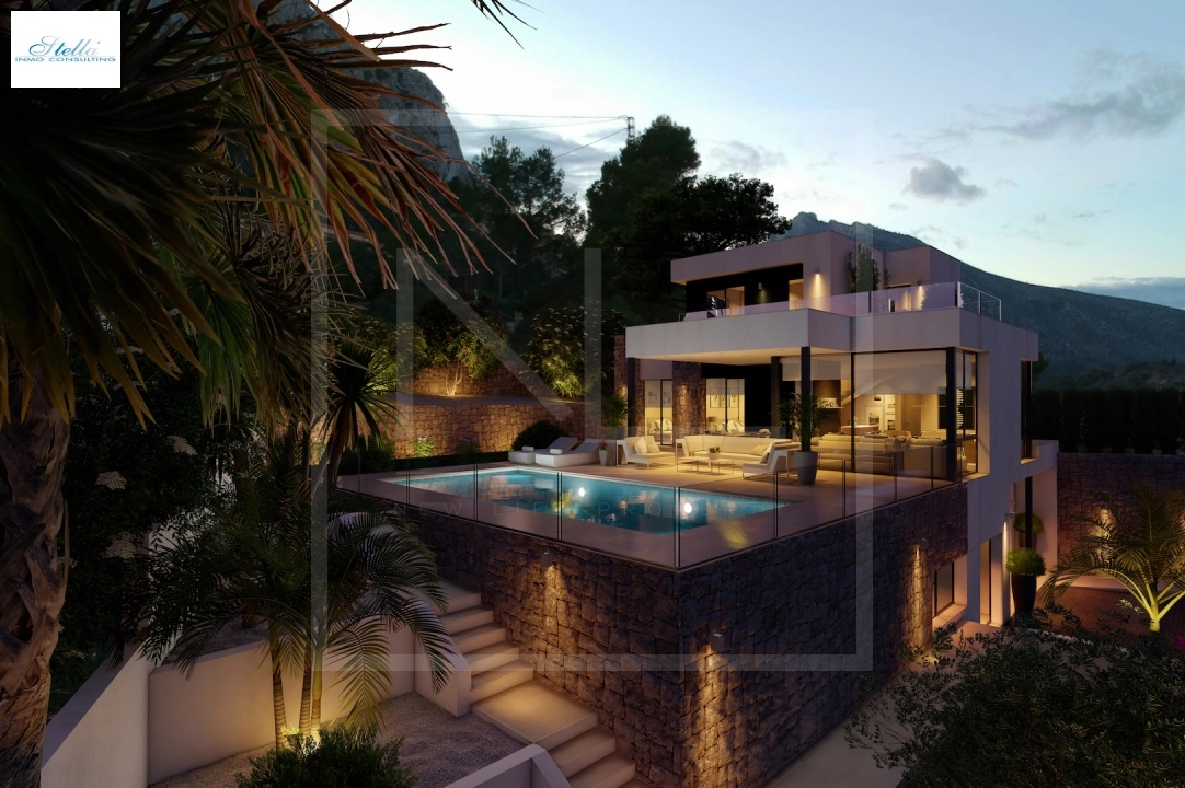 villa en Calpe en vente, construit 321 m², + calefaccion suelo, aire acondicionado, terrain 885 m², 4 chambre, 4 salle de bains, piscina, ref.: NL-NLD1451-6