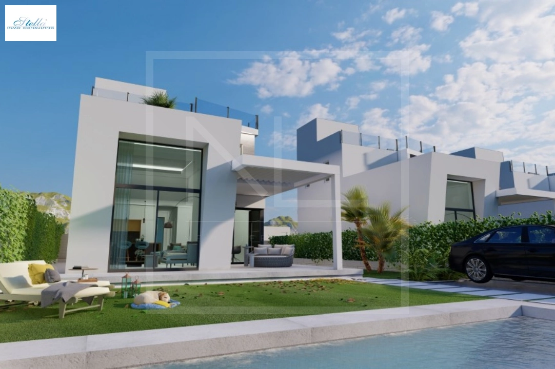 villa en Finestrat en vente, construit 163 m², ano de construccion 2024, + calefaccion central, aire acondicionado, terrain 393 m², 3 chambre, 3 salle de bains, piscina, ref.: NL-NLD1470-12