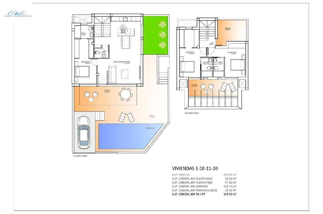 adosado de esquina en Dolores en vente, construit 149 m², estado nuevo, terrain 174 m², 3 chambre, 3 salle de bains, piscina, ref.: HA-DON-114-Q01-6